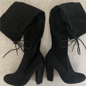 LULUS Suede Over The Knee Boot